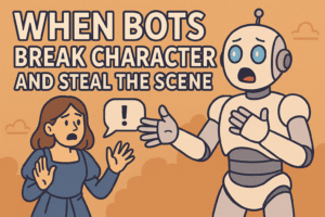 When Bots Break Character and Steal the Scene