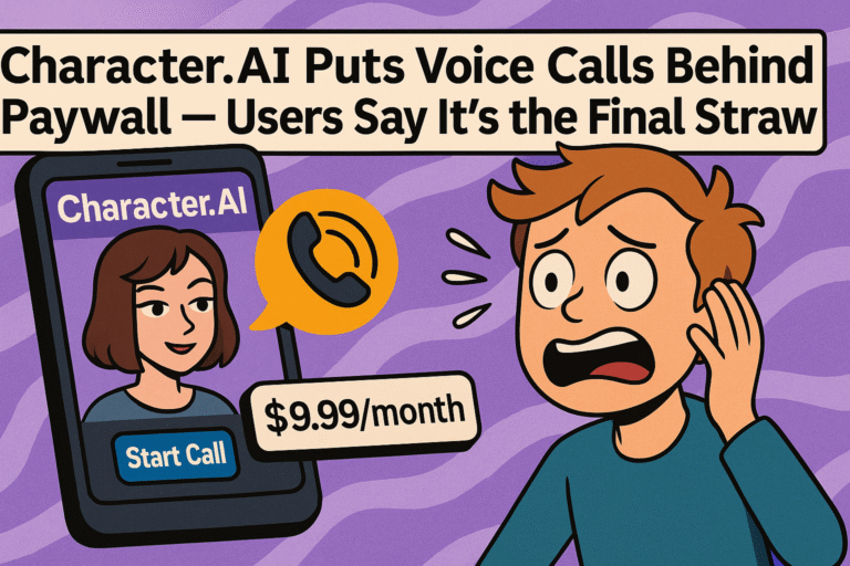 Character.AI Puts Voice Calls Behind Paywall — Users Say It’s the Final Straw