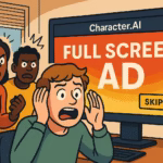 Character AI Full Screen Ads Spark Outrage